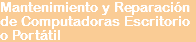 Mantenimiento y Reparación de Computadoras Escritorio o Portátil